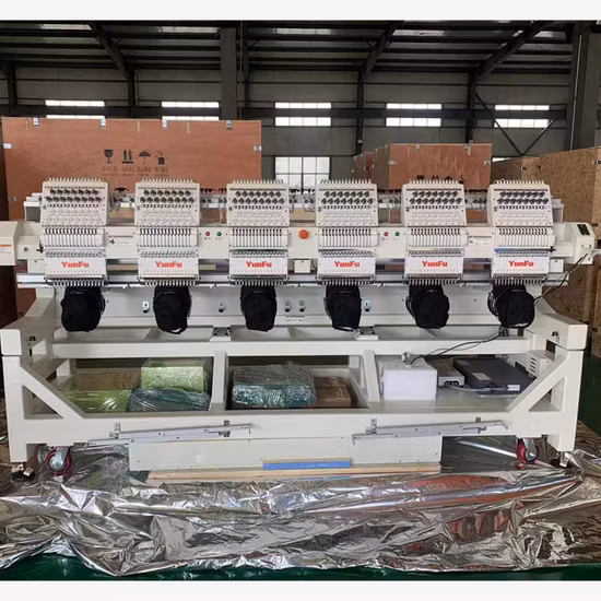 Wonyo High Efficiency Industrial Use 6 Heads Computerized Embroidery Machine for Cap Shoes Embroidery Design