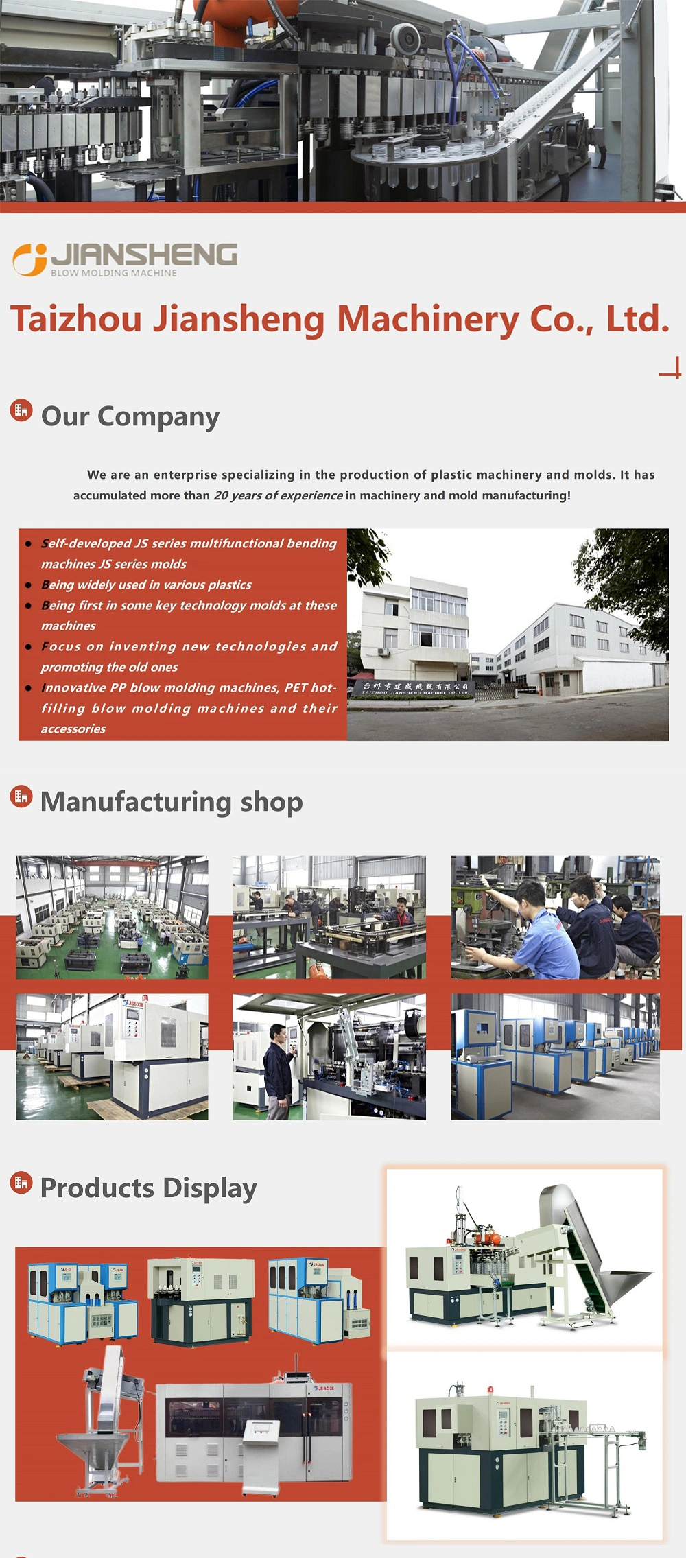 China High Quality Plastic Pet Bottle Water Oil Bottle Jar Preform Water Filling Machinery Mold Mould Blow Blowing Bottle Making Machine