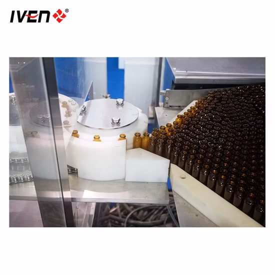 약제 구두 액체 병 시럽 충전물 기계를 위한 불감대 없음 PLC 제어 생산 라인