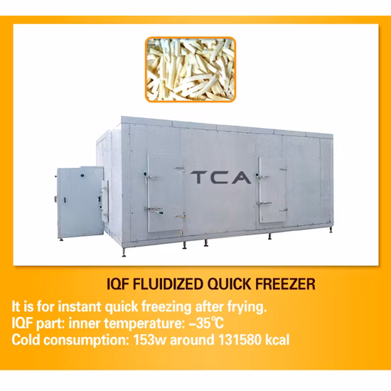 TCA 50-3000kg/h 전자동 감자칩, 냉동 감자튀김 생산 라인, 제조 기계, 장비, 거래 가격